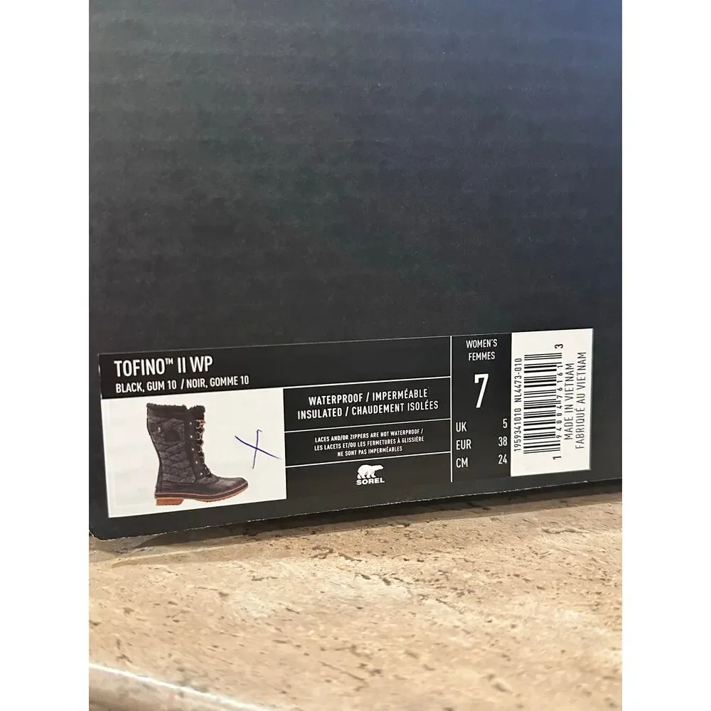 NEW in Box Sorel Women’s Tofino II Faux Shearling Lined Waterproof Boot size 7